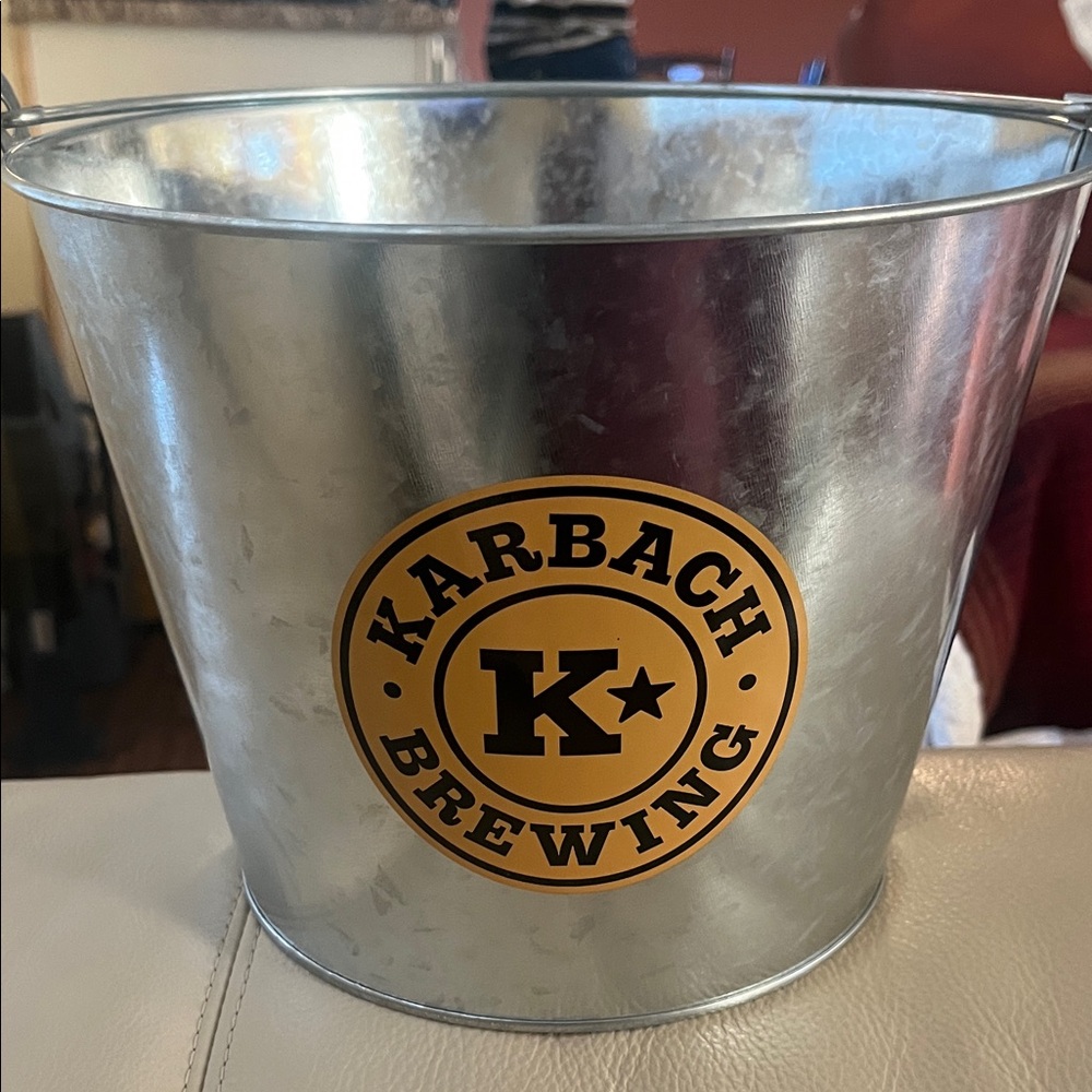 Karbach Brewing Silver Party Ice Bucket